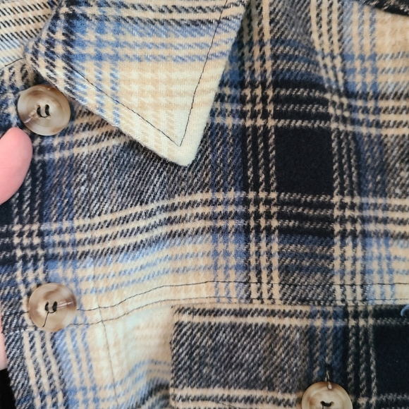 PacSun L.A. Hearts Oversized Plaid Shacket Size XS/S - Picture 4 of 11